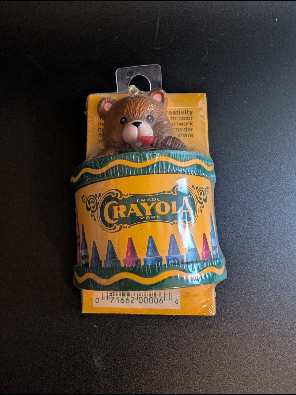 Crayola Bear in Yellow Crayon Box Ornament